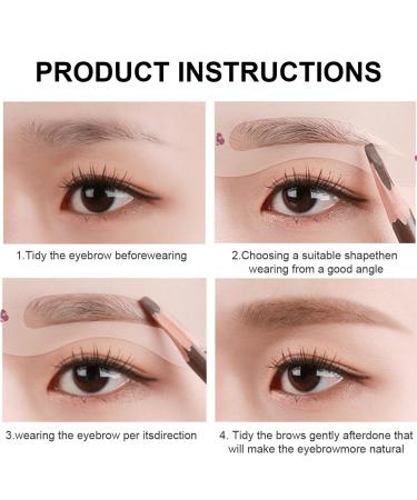 Sioppkik 24 Forms Eyebrow Template Set - Reusable DIY Makeup Tool for Perfect Eyebrows | International Shipping Available - Buy Online on SooperMarket.com