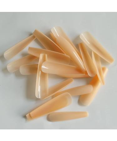 LuckForever 120pc XL Beige Coffin False Nails - Extra Long Ballerina Nail Art Tips - Buy Online on SooperMarket.com