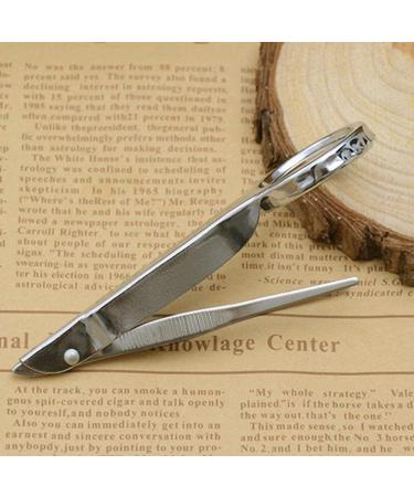 QHYTL 10X Magnifying Glass with Tweezers - Portable Stainless Steel Handheld Repair Tool - Buy Online on SooperMarket.com