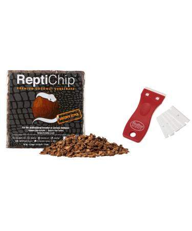 ReptiChip Compressed Coconut Chip Substrate for Reptiles 72 Quart Coco Chips Brick Bedding