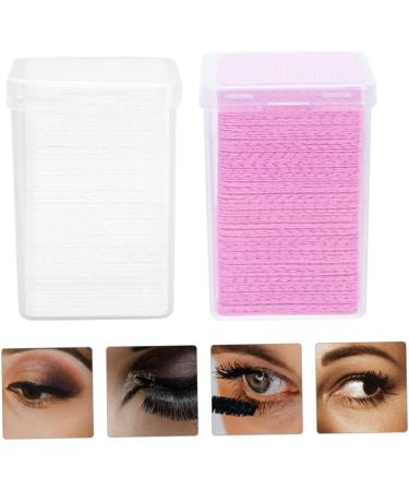 NOLITOY 200pcs Eyelash Cleaning Pads - Professional Makeup Remover Cotton Pads for Nail Gel & Glue - Squeegee Major White - Buy Online on SooperMarket.com