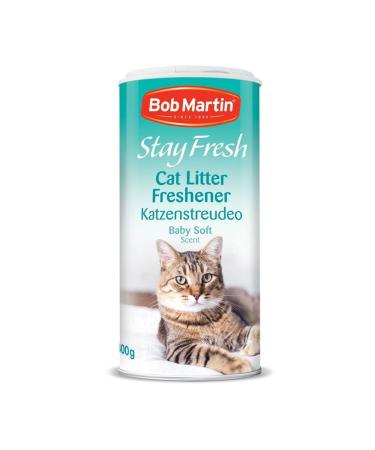 Bob Martin Stay Fresh Cat Litter Freshener Baby Soft Scent 400g (Pack of 6)