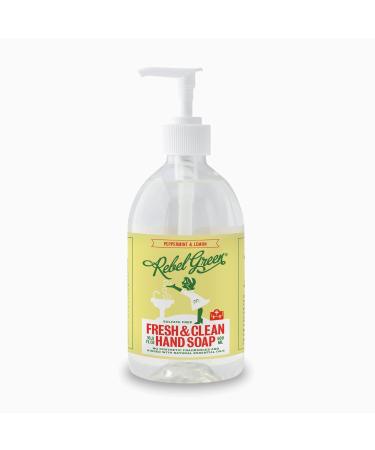 Rebel Green Peppermint & Lemon Liquid Hand Soap 16.9 oz Pump Bottles - 4 Pack - Buy Online on SooperMarket.com