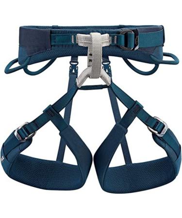 Petzl ADJAMA Unisex Harness - Adjustable Rock and Ice Climbing Harness for Single and Multi-Pitch Climbs Blue Large