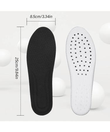 Memory Foam Cropable Comfort Insoles for Women US 5-8 - Shock Absorption Support Pads - Breathable Sports Insoles - Black - Buy Online on SooperMarket.com