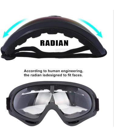 LJDJ Motorcycle Goggles Set of 2 - Anti-UV Dirt Bike ATV Motocross Protective Glasses for Men Women Kids - Adjustable Offroad Tactical Combat Goggles in Black with Clear Lens - Buy Online on SooperMarket.com