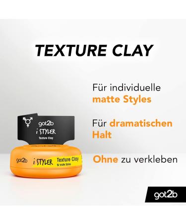 GOT2B ISTYLER Texture Clay Halt 4 (75 ml) - Men's Hair Cream for Cool Matt Effect & Textured Style - Buy Now! - Buy Online on SooperMarket.com