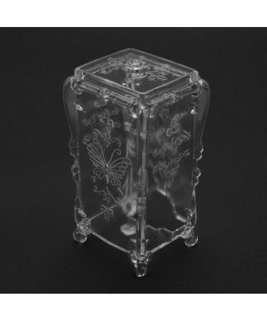 Cosmetic Makeup Cotton Pads Organizer & Nail Art Storage Box | Transparent Cotton Wipe Holder - Buy Online on SooperMarket.com