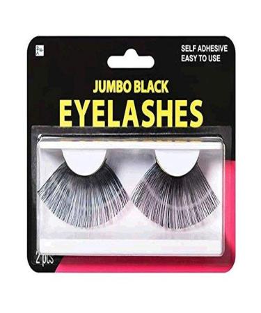 Electric Party Jumbo Black Eyelashes Self Adhesive 1 Pair