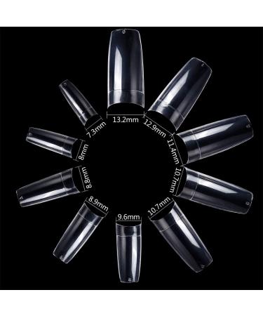 500 Pieces Clear French False Nail Tips with Box - Acrylic Artificial Nails for Women & Girls (10 Sizes) - Buy Online on SooperMarket.com