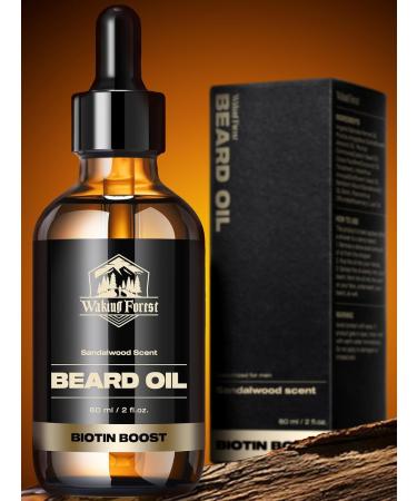 Beard Oil Biotin Beard Oil for Men Growth 2oz Sandalwood Scent Vitamin B7