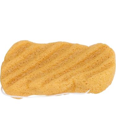 Verdant Touch Face Cleansing Sponge Plant Fiber Facial Sponge Reusable Face Cleansing Exfoliating Puff Washable Bath Puff Yellow - Buy Online on SooperMarket.com