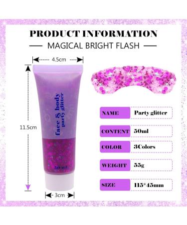 Mermaid Sequins Holographic Face Glitter Gel - Festival Makeup for Face, Body, and Hair - Buy Online on SooperMarket.com