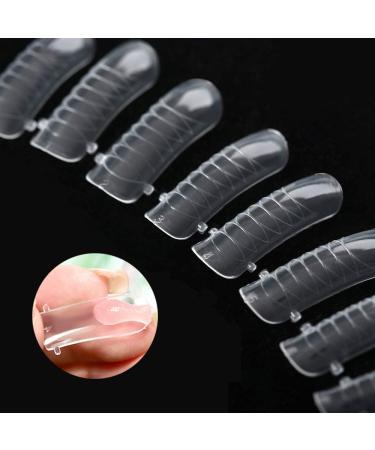 Alexnailart 12 Sizes 120pcs Transparent Nail Tips - Clear Artificial Fingernails with Box | International Shipping - Buy Online on SooperMarket.com