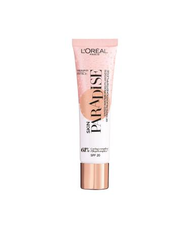 L'Or al Paris Tinted Day Cream with Light Coverage Moisturizing BB Cream Skin Paradise No. 01 Medium 1 x 30 ml
