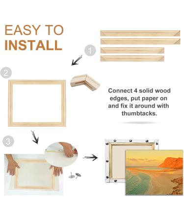 EVNEED 16x20 Inch DIY Canvas Stretcher Bars Kit for Oil Paintings - Easy Assembly Gallery Wrap Frame for Prints and Paintings - Buy Online on SooperMarket.com