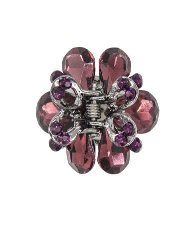 Carede Rhinestone Butterfly Claw Hair Clips Pack of 6 - Crystal Bow Hair Jaw Clip Barrettes for Girls & Women - Mixed Colors - 1.2 inch - Buy Online on SooperMarket.com