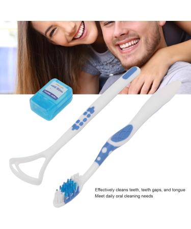 Complete Oral Care Set: Tongue Scraper Toothbrush Dental Silk for Adults & Kids | Effective Mouth Cleaner & Healthy Dental Hygiene - Buy Online on SooperMarket.com