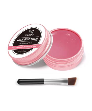 PERMANIA Lash Lift Adhesive Lash Lift Glue Balm Strong Eyelash Glue for Lash Perm and Eyebrow Lamination Pink Peaches Fragrance Fast Drying Lashes Stick Easily Not Suitable for False Lashes-10g 10g-peach