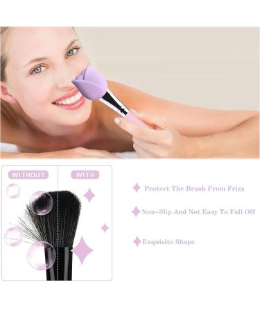 6 Pack Silicone Makeup Brush Holders with Travel Covers and Cleaning Pad - Buy Online on SooperMarket.com