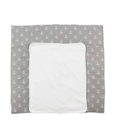 Puckdaddy Greta |Anker pattern |Wrapping 77x75cm |100% cotton |Oeko-Tex checked |Soft and safe diaper pad for babies |Optimal comfort and style white anchor