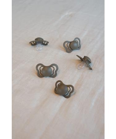 BIBS Couture Collection Pacifiers | BPA-Free Baby Soothers from Denmark | Set of 2 Vanilla/Dark Oak & Transparent | Size 0-6 Months - Buy Online on SooperMarket.com