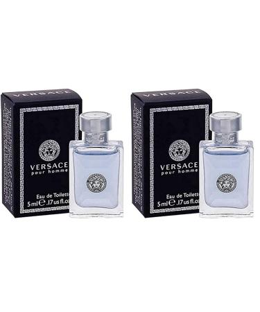 Versace Pour Homme 0.17 Ounce (Pack of 2) 0.17 Fl Oz (Pack of 2) Versace Pour Homme Versace