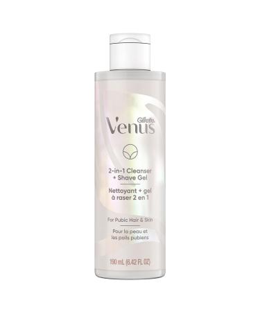 Gillette Venus Intimate Grooming 2in1 Cleanser and Shave Gel for Bikini Pubic Hair and Skin 6.4 Oz