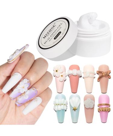 MIZHSE Solid Builder Gel for Nails White Non-Stick Gel Nail Extension Decoration Nail Art DIY Nail Salon Need Lamp Cure
