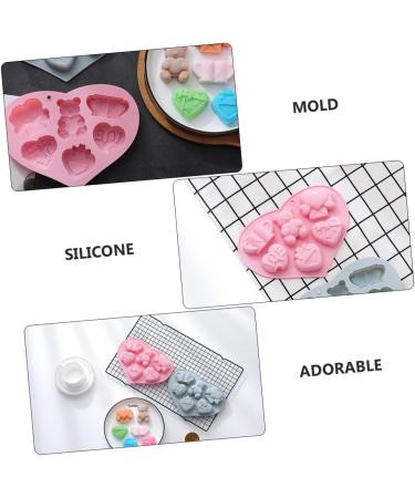 Alipis Chocolate DIY Mold 2pcs Cake Silicone Mold Silicone Molds Chocolate Cake Mold Baking Supply Donut Dog Biscuits 3D 20.7x15.2cm Pink - Buy Online on SooperMarket.com
