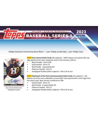 2023 Topps Series 1 Baseball Hobby Box - 24 Packs/14 Cards - Auto or Mem Card Included - Silver Pack Bonus - Buy Online on SooperMarket.com