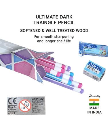 Doms Ultimate Dark Triangle Pencil Pack - Perfect for Artists & Students | Buy Now with Gsm Listing | Fast International Shipping - Buy Online on SooperMarket.com