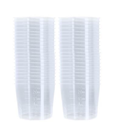 JNAWA Reptile Food and Water Containers Reptile Feeding Plastic Cups Gecko Feeder Ledge Bowl for Gecko Lizard and Other Small Pet (20ml) (40)