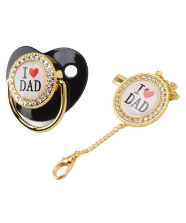 Buy Black Rhinestone Baby Pacifier | Safe Closed Loop Design for 6-18 Months | Jaw Development - Buy Online on SooperMarket.com