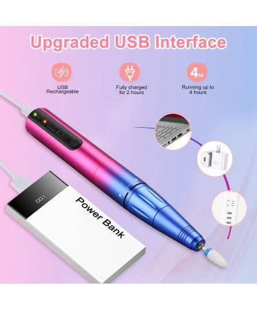 Senignol Cordless Nail Drill - 30000RPM Portable Electric File Kit for Acrylic Nails | 5 Speeds Manicure Pedicure Set - Perfect Christmas Gift for Women - Buy Online on SooperMarket.com
