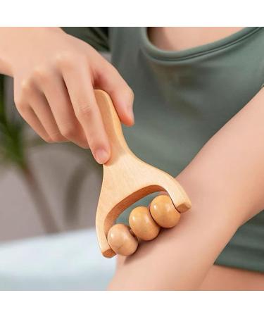 3PC Wooden Massage Stick Set - Hand & Full Body Muscle Relief Tools for Neck Waist Legs & Hands - Buy Online on SooperMarket.com