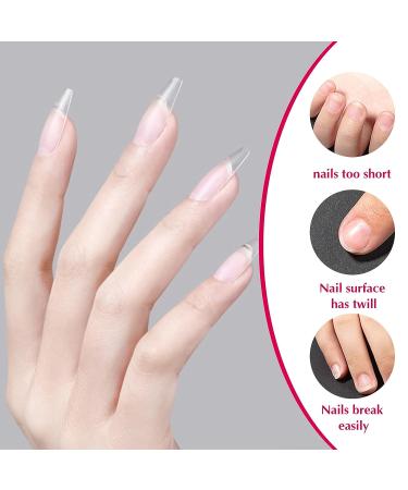 500pcs Short Coffin Fake Nails - Soft Gel Full Cover Nail Tips for Salons and DIY Nail Art - 12 Sizes - Buy Online on SooperMarket.com