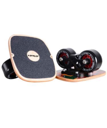 AsFrost Portable Roller Road Drift Skates Plate with Cool Maple Deck Anti-Slip Board Split Skateboard with PU Wheels High-end Bearings Graffiti