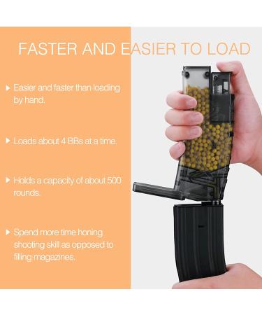 Ludex Speed Loader - 500 Round Large Capacity Airsoft BB Loader with Adapter - Buy Online on SooperMarket.com