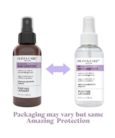 Olivia Care Lavender Hand Sanitizer 4oz - 99.9% Germ-Killing, Moisturizing, Portable - Buy Online on SooperMarket.com