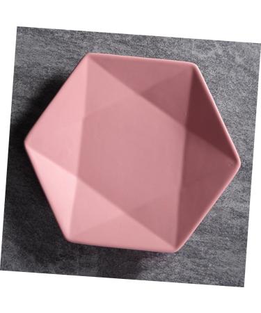 Zerodeko Porcelain Dish Round Serving Dish Service Plate Ceramic Steak Dish Lunch Bucks Ceramic Steak Plate Appetizer Plate Serving Platters Kitchen Appliance Plates Dessert Platters medium Pink - Buy Online on SooperMarket.com
