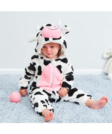 COOKY.D Unisex Winter Hooded Romper Jumpsuit - 24-30 Months Cow Print - Buy Online on SooperMarket.com