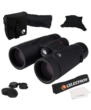 Celestron  TrailSeeker 8x42 Binoculars  Fully Multi-Coated Optics  Binoculars for Adults  Phase and Dielectric Coated BaK-4 Prisms  Waterproof & Fogproof  Rubber Armored  6.5 Feet Close Focus