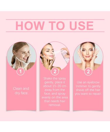 2Pcs Hair Identifier Spray Dermaplaning Spray Hair Identifier Spray For Face Shaving Hair Identifier Spray For Face Dermaplaning Spray for All Skin And Hair Types. Pink - Buy Online on SooperMarket.com