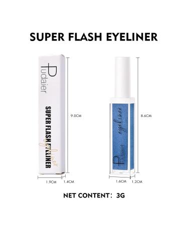 ZUK Glitter Liquid Eyeliner - Quick-Drying, Waterproof & Smudge Proof - Rich Pigment, Long Lasting - Colourful Eyeliner - 0.11 Fl Oz - Buy Online on SooperMarket.com