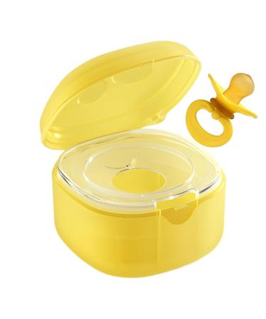 Pacifier Holder - Dustproof & Easy to Clean Container in Yellow | Keep Pacifiers Clean | Jomewory - Buy Online on SooperMarket.com