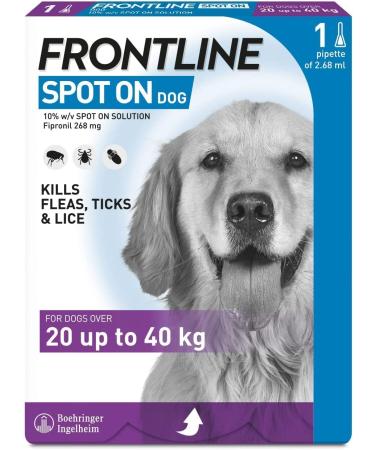 Frontline Spot On Flea Treatment For Dogs 20-40kg 1 pipettes Flea And Tick Treatment For Dogs Frontline Flea Treatment For Dogs Frontline Spot On For Dogs Frontline For Dogs