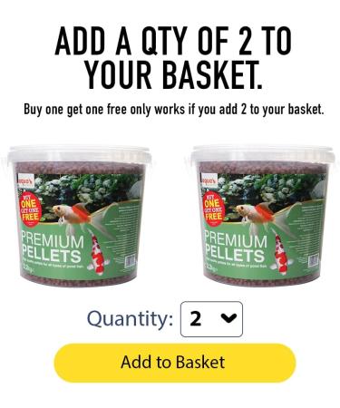 Aqua Nutrition Goldfish and Koi Pond Premium Pellet Food (2200g) BOGOF - Premium Complete Feed for All Pond Fish 5.6L - Buy Online on SooperMarket.com