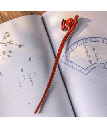 Sosoport Rabbit Hairpin Wedding Hair Chopstick Tassel Hair Fork Hair Accessories for Women Wedding Hair Accessory for Women Hair Chopsticks for Women Wooden Literature and Art Headgear Miss - Buy Online on SooperMarket.com