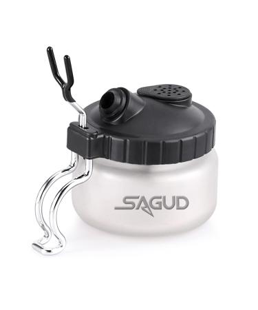 SAGUD Airbrush Cleaning Pot Strong Glass Bottles Kit with Airbrush Holder Station